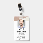 ボーホー フォト ID バッジ (正面 （クリップ付）)