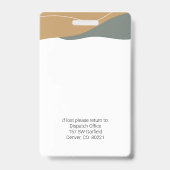 ボーホー フォト ID バッジ (裏面)