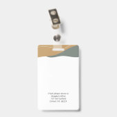 ボーホー フォト ID バッジ (裏面 （クリップ付）)