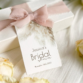 ボーホー フラフィー パンパス グラス ブライダル シャワー サンクス ギフトタグ