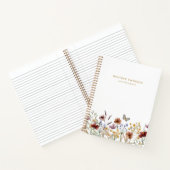 ボーホー フラワル ノートブック (内部)