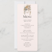 ボーホー フラワーとドリームキャッチャー - ウェディング メニュー 招待状 (正面)