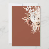 ボーホー フラワーのウェディング席次表カード 招待状 (裏面)