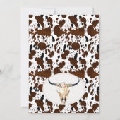 ボーホー フラワーの女の子のファースト ロデオ 1歳の誕生日 招待状 (裏面)