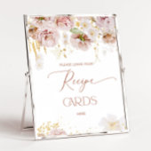 ボーホー フラワーの料理レシピカードをここに置いてください ポスター