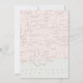 ボーホー フラワーの旅行 ミスからミセスへの ブライダルシャワーのお誘い 招待状 (裏面)