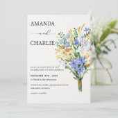 ボーホー フラワーの結婚式 招待状 (スタンド正面)