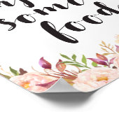 ボーホー フラワーの食事を楽しんで サイン (角)