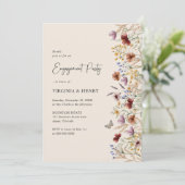 ボーホー フラワーエンゲージメントパーティー 招待状 (スタンド正面)