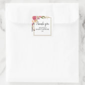 ボーホー フラワーズ アンド フェザーズ ラスティック サンクス スクエアシール (バッグ)