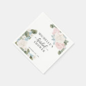 ボーホー フラワーズ ウィンター ブライダル シャワー スタンダードカクテルナプキン (角)