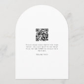 ボーホー フラワーズ ゲスト名 QR ウェディング テーブル ナンバー 招待状 (裏面)