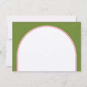 ボーホー フラワーズ - ピンク、グリーン、コーラル サンキューカード (裏面)