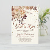 ボーホー フラワーズ フォール イン ラブ ブライダル シャワー 招待状 (スタンド正面)