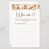 ボーホー フラワーズ フォール | 私は誰？ ゲームカード (正面/裏面)