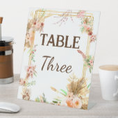 ボーホー フラワーテーブルナンバー 台座サイン (インサイチュ)