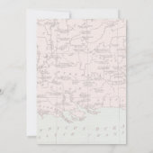 ボーホー フラワートラベル ブライダルシャワー 感謝カード 招待状 (裏面)