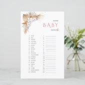 ボーホー フラワーネーム ベイビーアニマル ベイビーシャワーゲーム (スタンド正面)