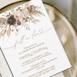 ボーホー フラワーパンプキン 秋の恋 ブライダルシャワー 招待状