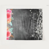 ボーホー フラワーブライダルシャワー フォトブース 背景 タペストリー (正面(横))