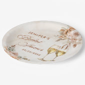 ボーホー フラワーブライダルシャワー ペーパープレート (アングル)