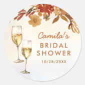 ボーホー フラワーブライダルシャワー ラウンドシール (正面)