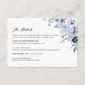 ボーホー フラワーブルーの結婚式 詳細 封入カード エンクロージャーカード (正面)