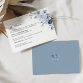 ボーホー フラワーブルーの結婚式 詳細 封入カード エンクロージャーカード