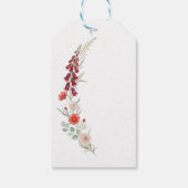 ボーホー フラワーベイビーシャワーの贈り物 赤い野の花 愛 ギフトタグ (裏面)