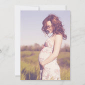 ボーホー フラワーベイビーシャワー 招待状 (裏面)