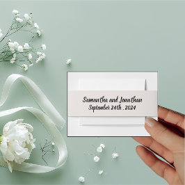 ボーホー フラワーリングとブランチ 招待状ベリーバンド