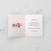 ボーホー フラワーリース ベビーシャワー 感謝カード (内部)