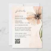 ボーホー フラワールージュ ラスティック オータム ウェディング エンクロージャー 招待状 (正面)