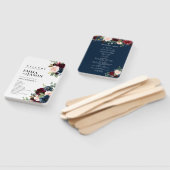 ボーホー フラワール ブルガンディー 結婚式 プログラム ファン 手作り (組立なし)