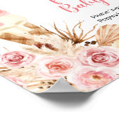 ボーホー フラワー アイスクリーム 赤ちゃんのための祈り ポスター (角)