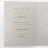 ボーホー フラワー ウェディング スケジュール 三つ折り招待状 (内部最初)