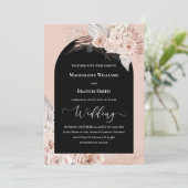 ボーホー フラワー ウェディング 招待状 (スタンド正面)