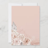 ボーホー フラワー ウェディング 招待状 (裏面)