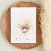 ボーホー フラワー ウェディング 招待状 保存日