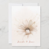 ボーホー フラワー ウェディング 招待状 保存日 (裏面)