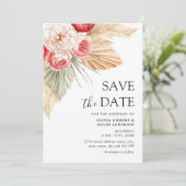 ボーホー フラワー エレガント 秋 夏 ウェディング 招待状 (スタンド正面)