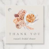 ボーホー フラワー カフェ ブライダルシャワー 感謝 フェイバータグ (正面)