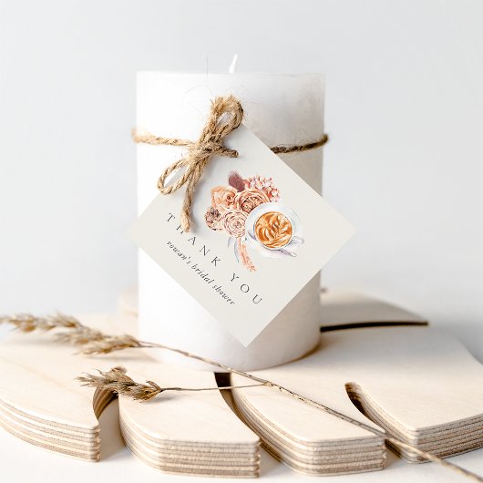 ボーホー フラワー カフェ ブライダル シャワー 感謝 フェイバータグ