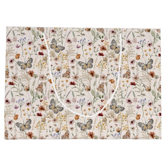 ボーホー フラワー ギフトバッグ (裏面)