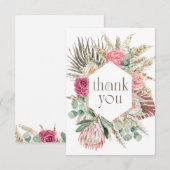 ボーホー フラワー シャワー サンクス カード (正面/裏面)