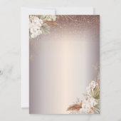 ボーホー フラワー ストリング ライト グリッター 35歳の誕生日 招待状 (裏面)