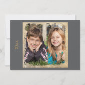 ボーホー フラワー ハッピー ホリデーズ フラット ホリデー カード (裏面)