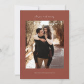 ボーホー フラワー バーン オレンジ ウェディング 招待状 (裏面)