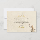 ボーホー フラワー パンパス グラス 正教 ブライダル シャワー サンキューカード (正面)