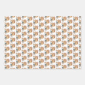 ボーホー フラワー パームリーフ パンパスグラス 誕生日 ラッピングペーパーシート (正面2)